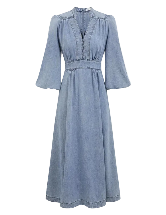 Indra Denim Midi Dress