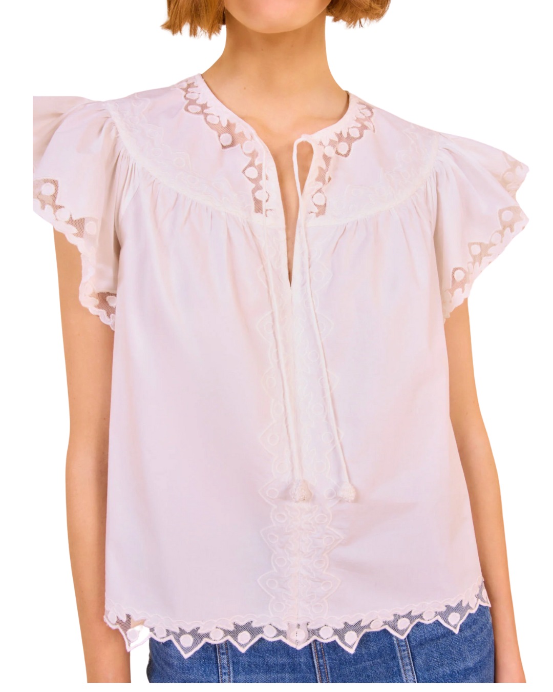 Effie Flutter Sleeve Top