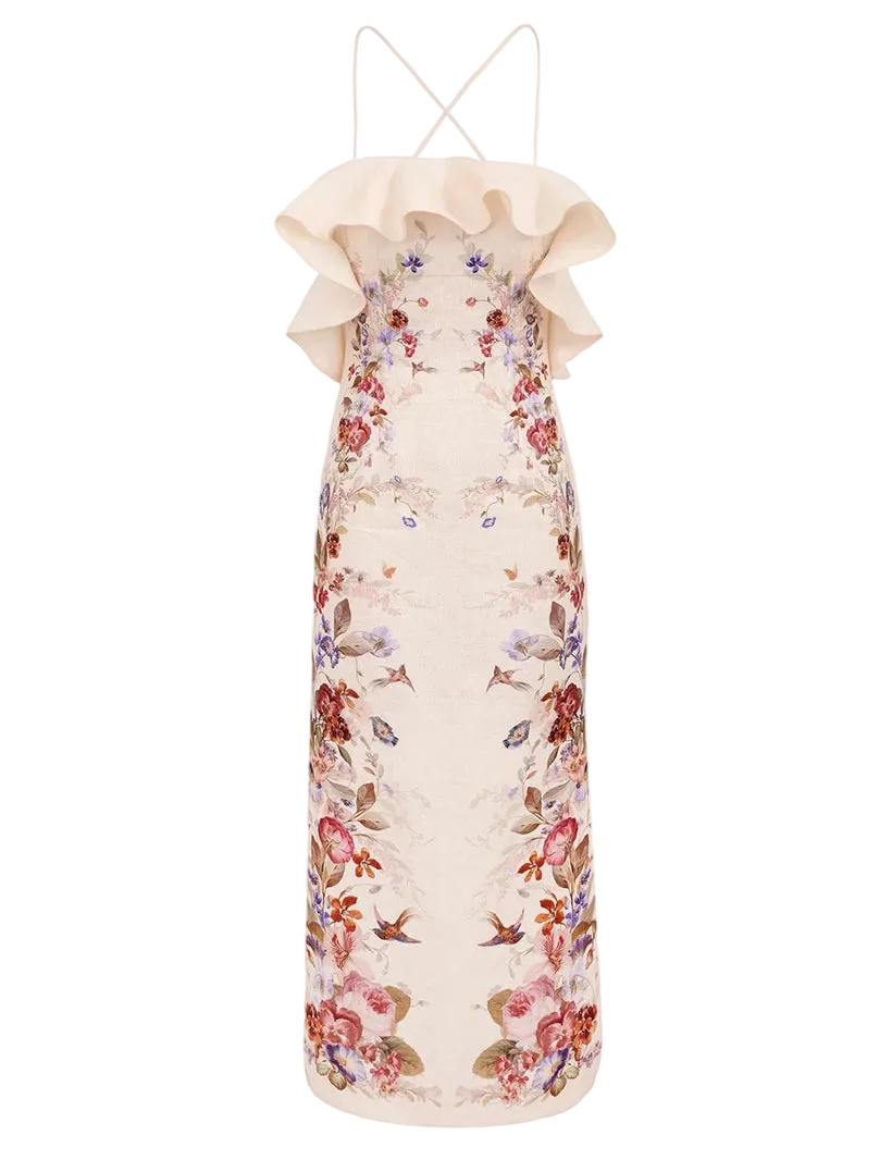 Patience Frill Midi Dress