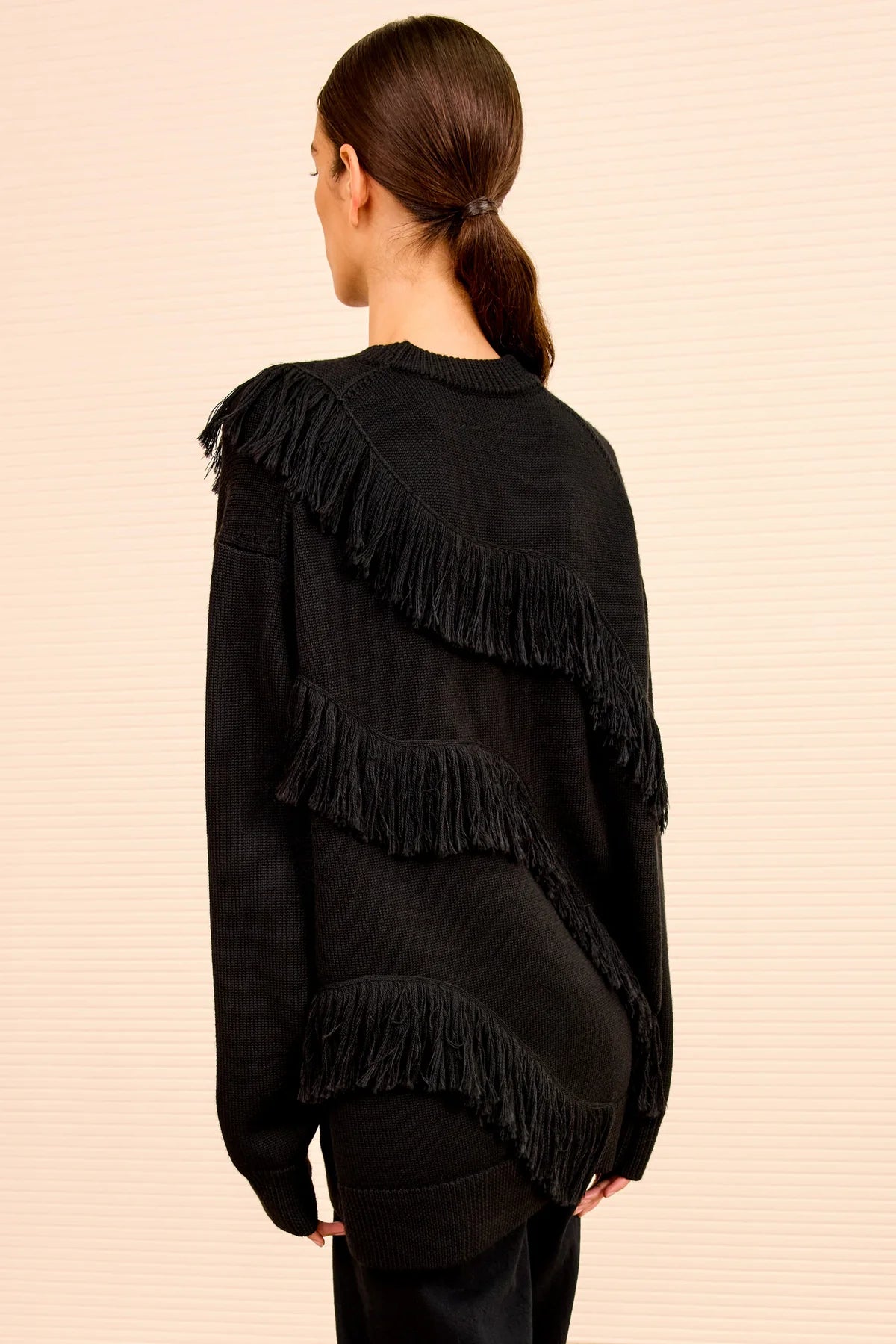 Ina Oversized Pullover w/ Fringe