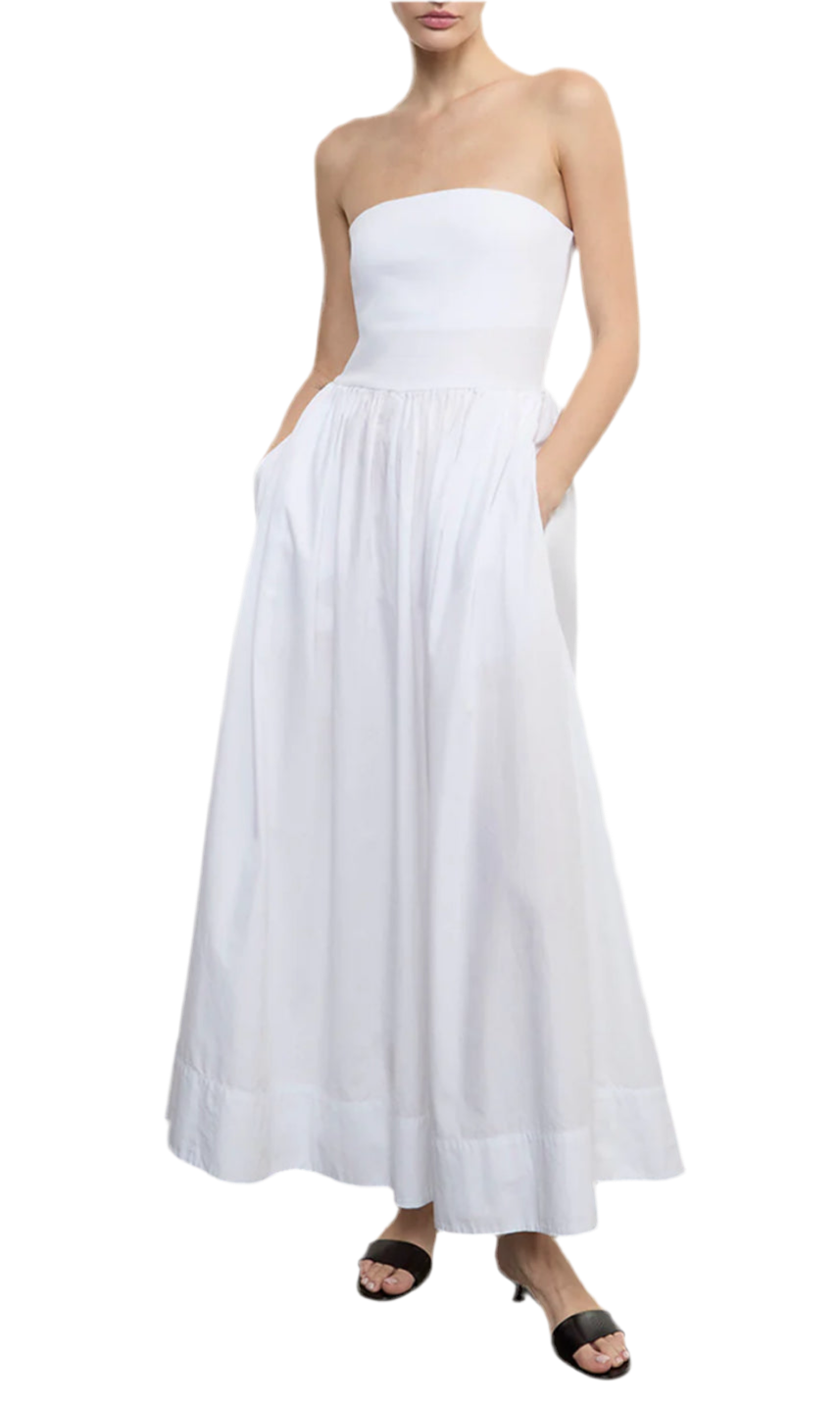 Cotton Resort Strapless Dress
