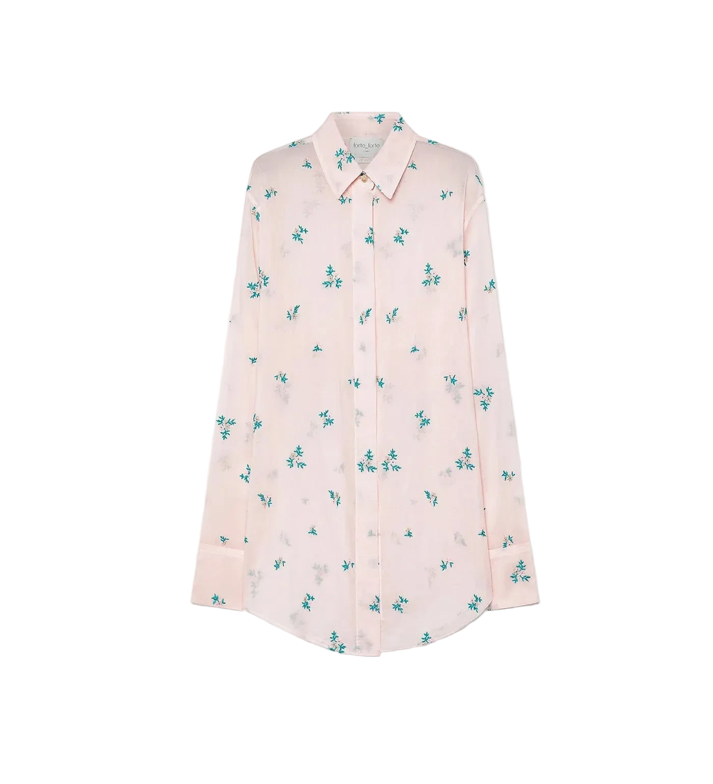 "Petites Fleurs" Embroidery Voile Oversized Shirt - 2