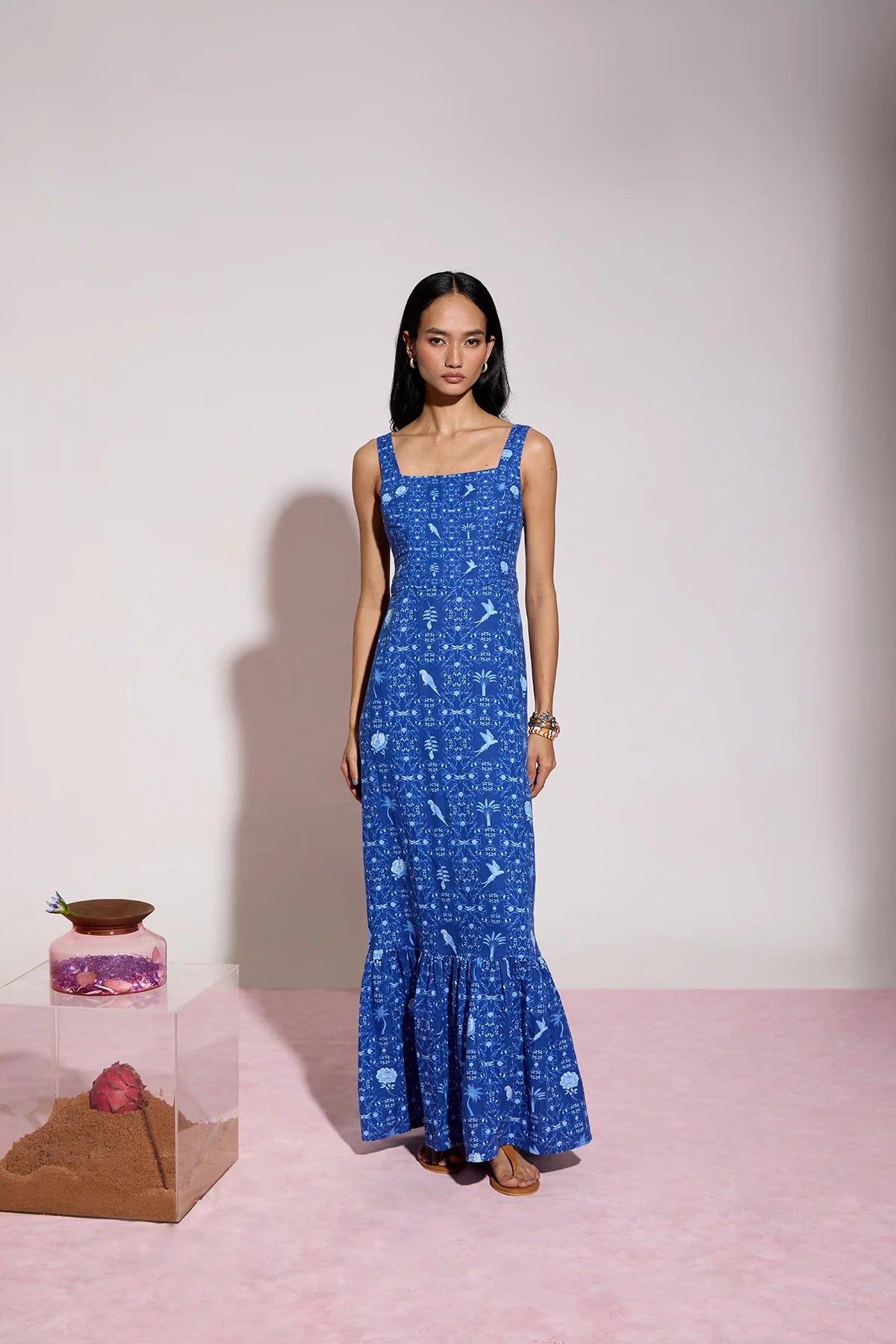 Tie-Back Midi Dress