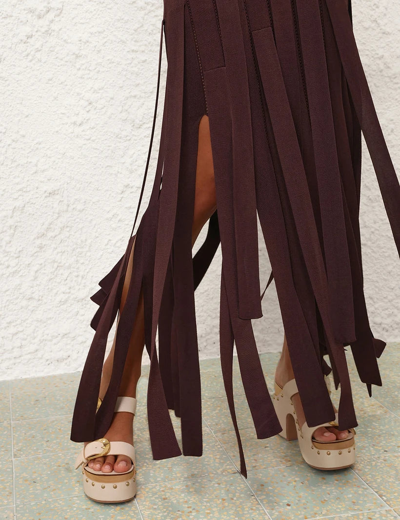 Luna Fringe Midi Dress