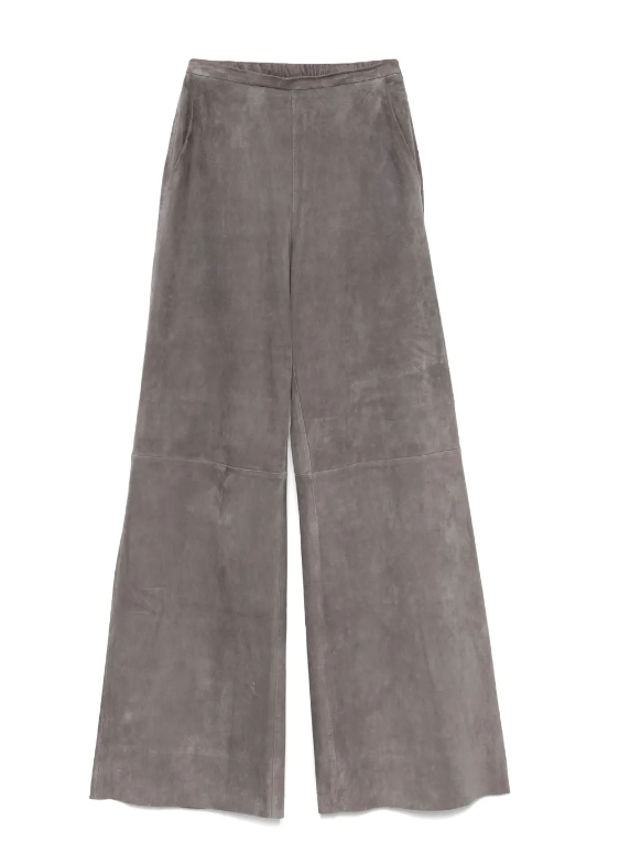 Light Suede High Waist Pants