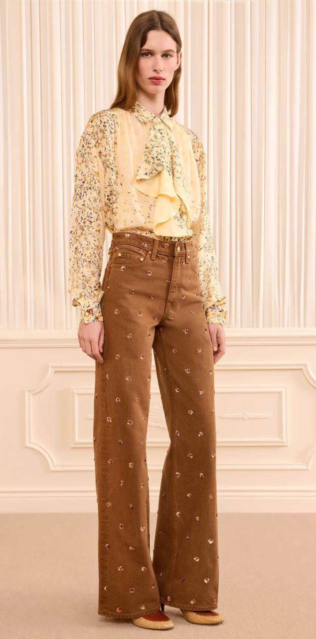 The Willow Embellished Wide Leg Jean