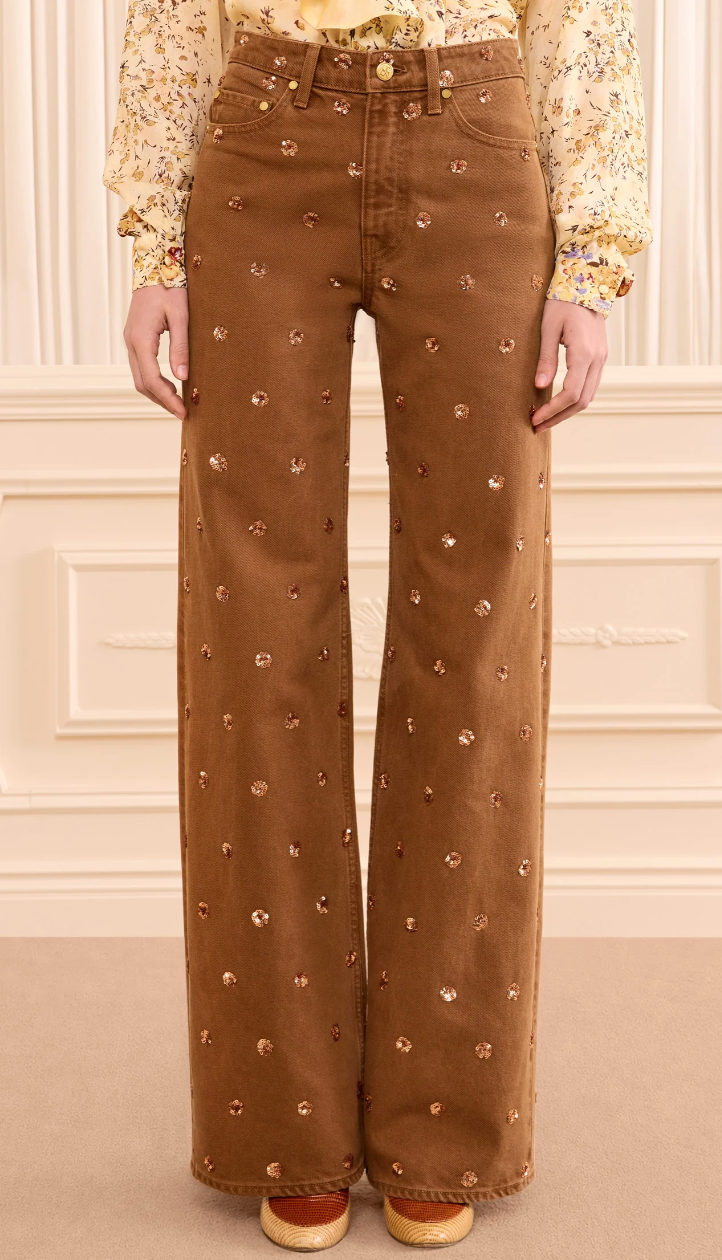 The Willow Embellished Wide Leg Jean