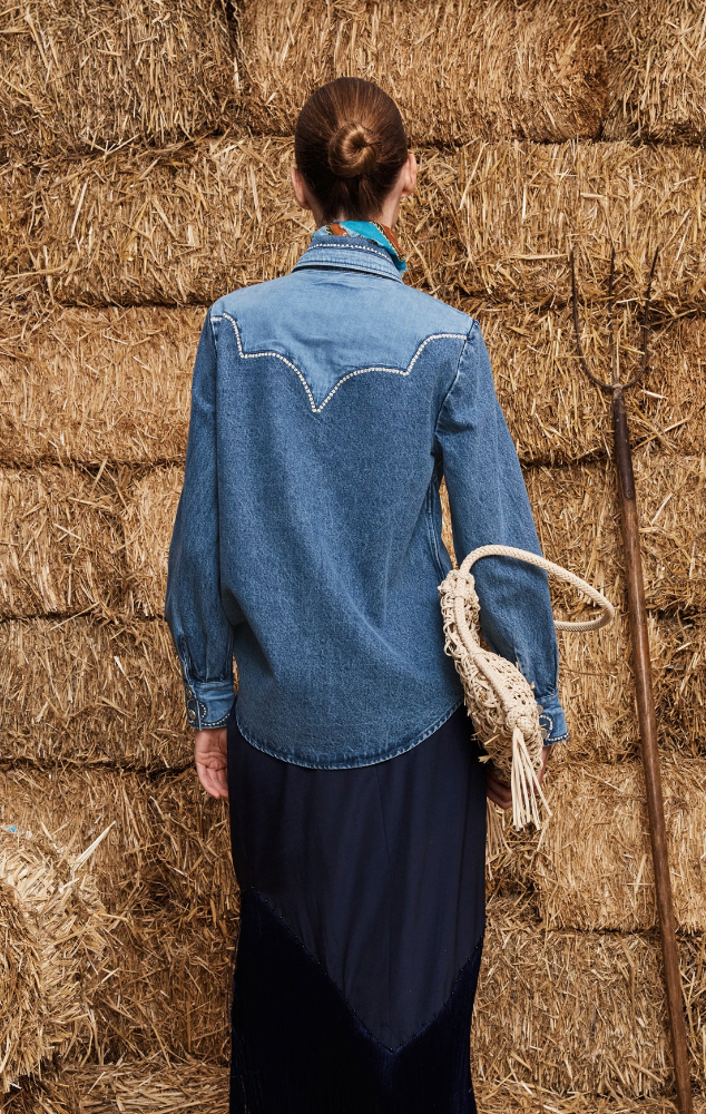 Jesse Denim Applique Shirt