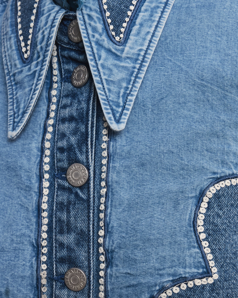 Jesse Denim Applique Shirt