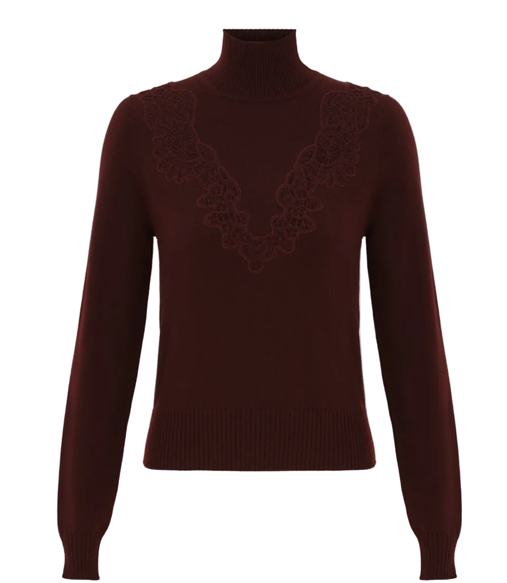Valiant Merino Lace Turtleneck