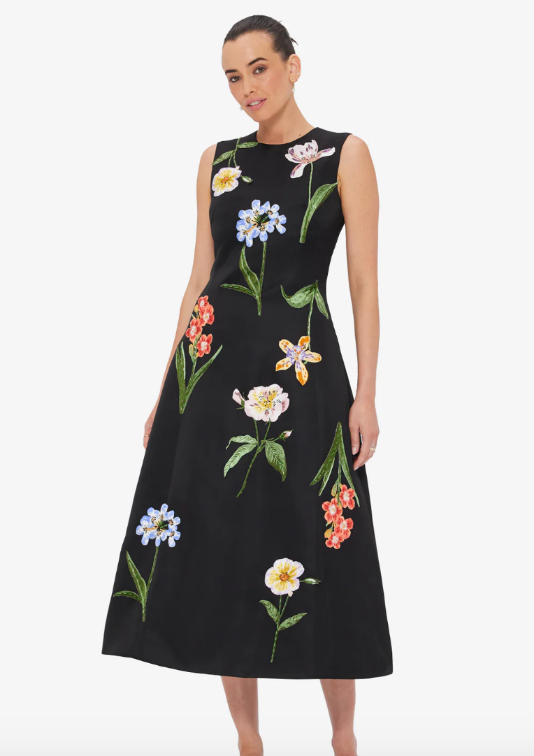 Cleo Embroidery Midi Dress