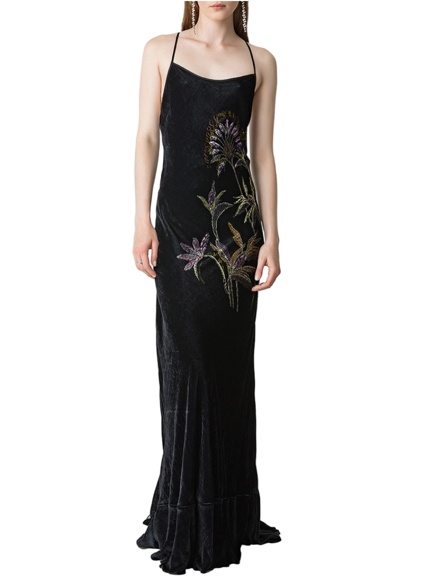 Sogni Velvet Slip Dress