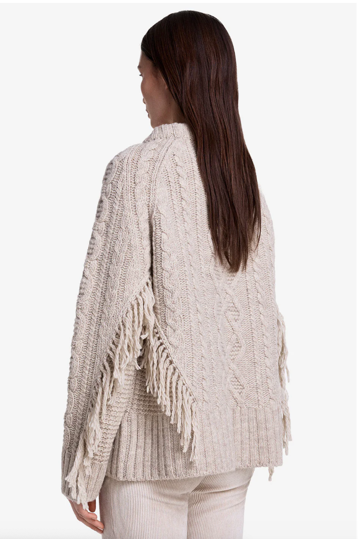 Crewneck Fringe Sweater