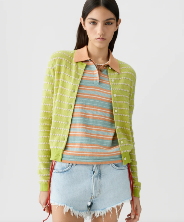 Pebble Stripe Jane Cardigan