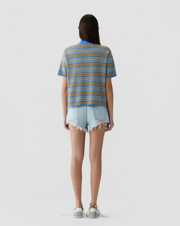 Short Sleeve Stripe Rugby Shirt