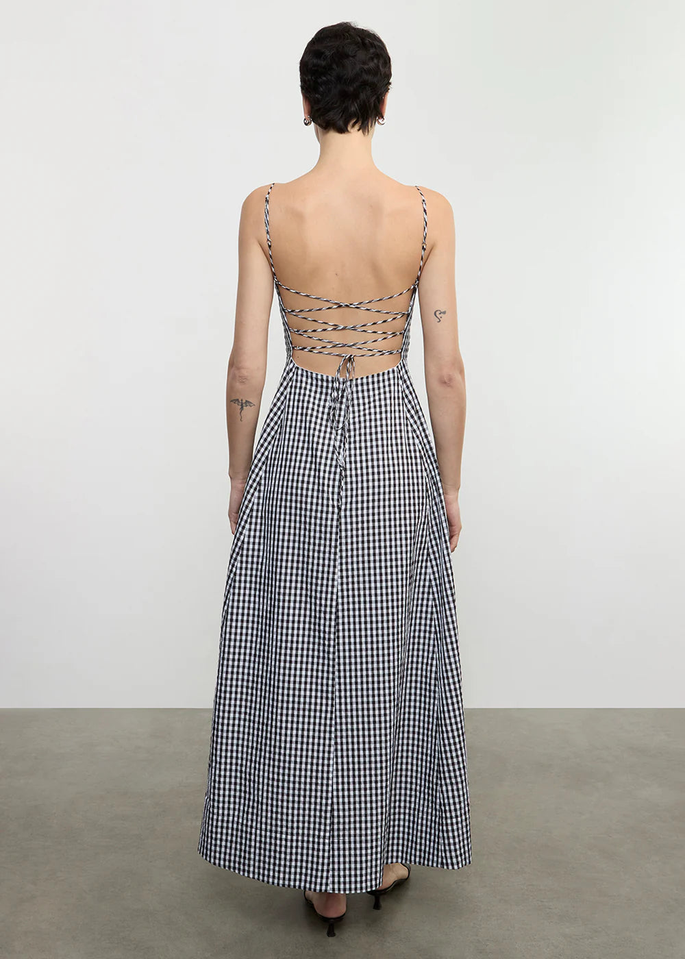 Textured Gingham Dress