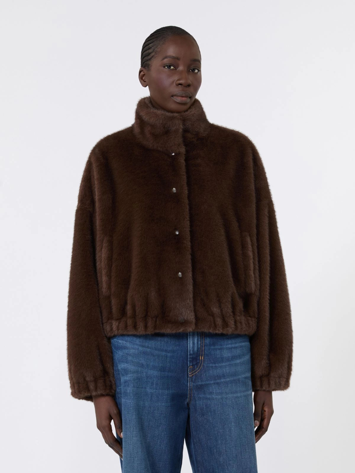 Fluffy Textured Short Jacket