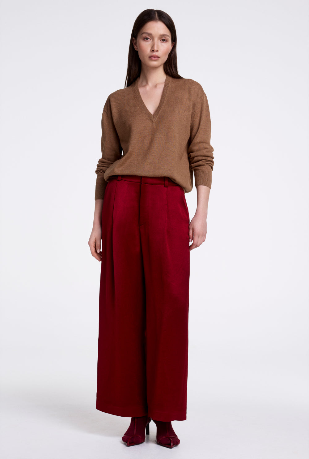 Cropped Pleated Trouser