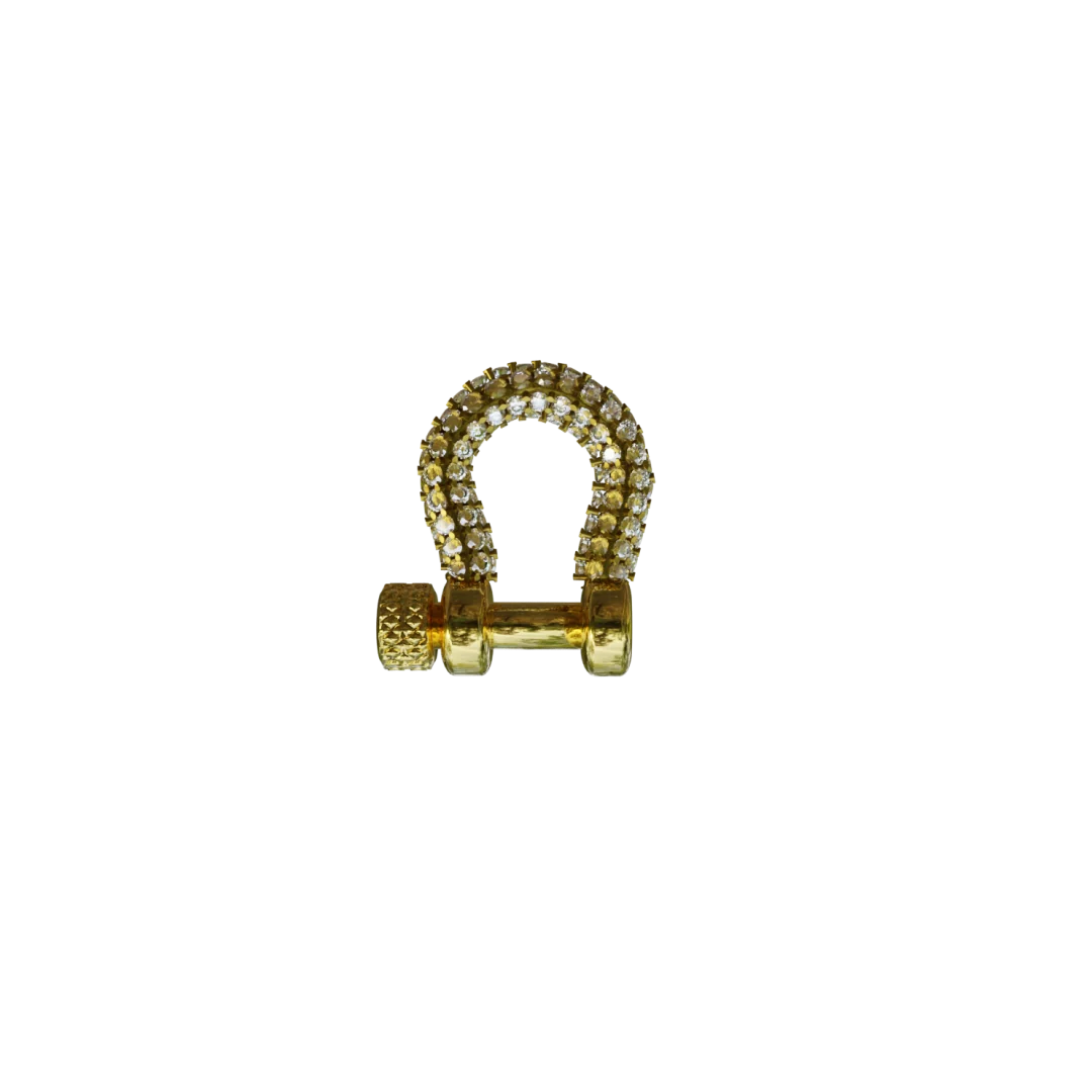 White Mini Gem Carabiner