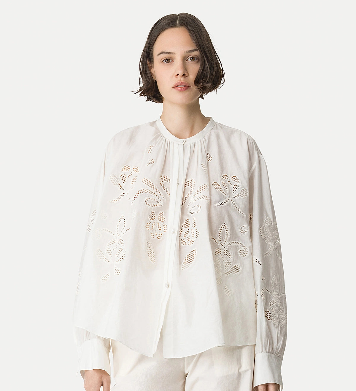 Lunamaris Embroidery Voile Bohemian Shirt