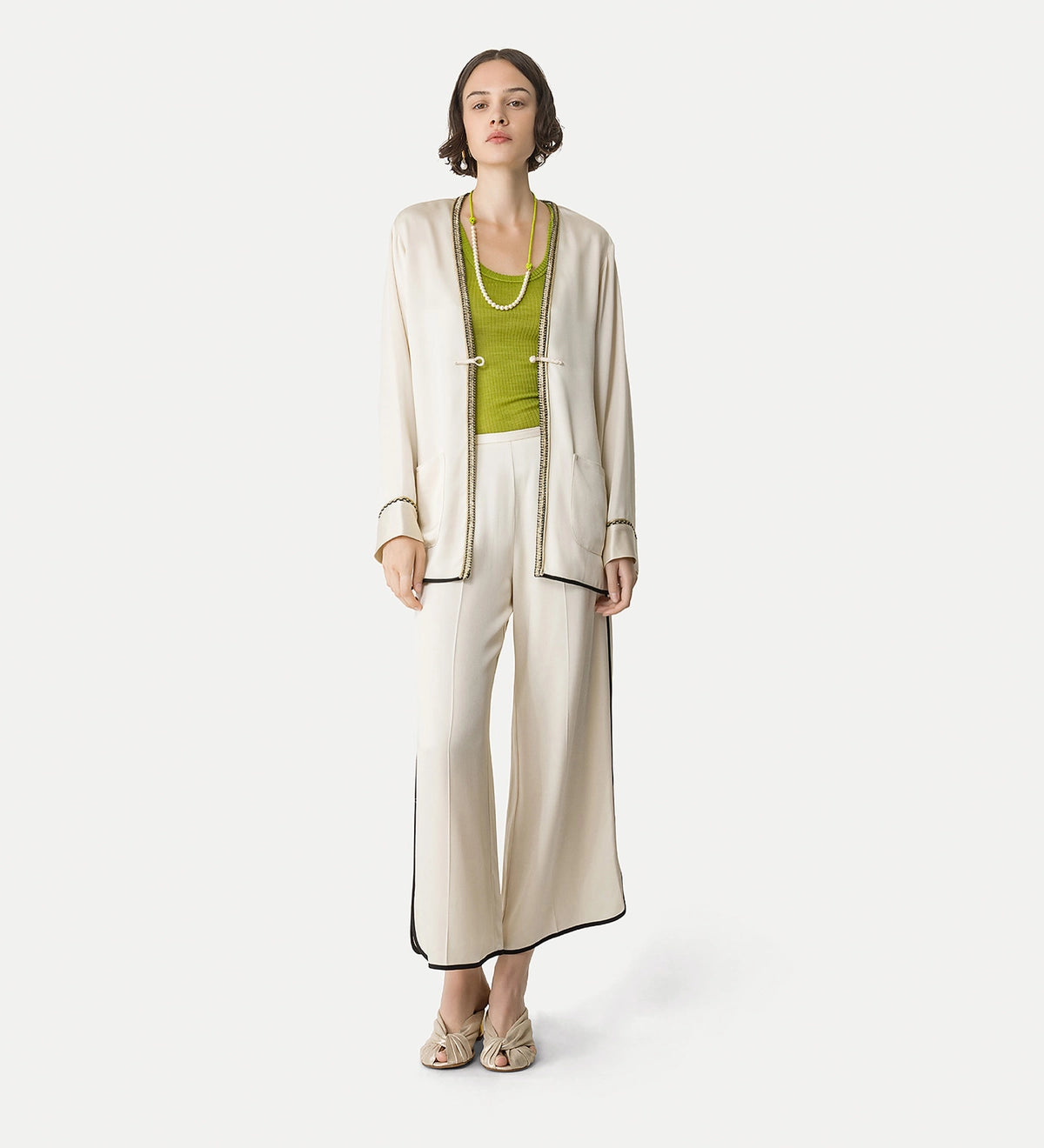 Cropped Trousers Envers Satin