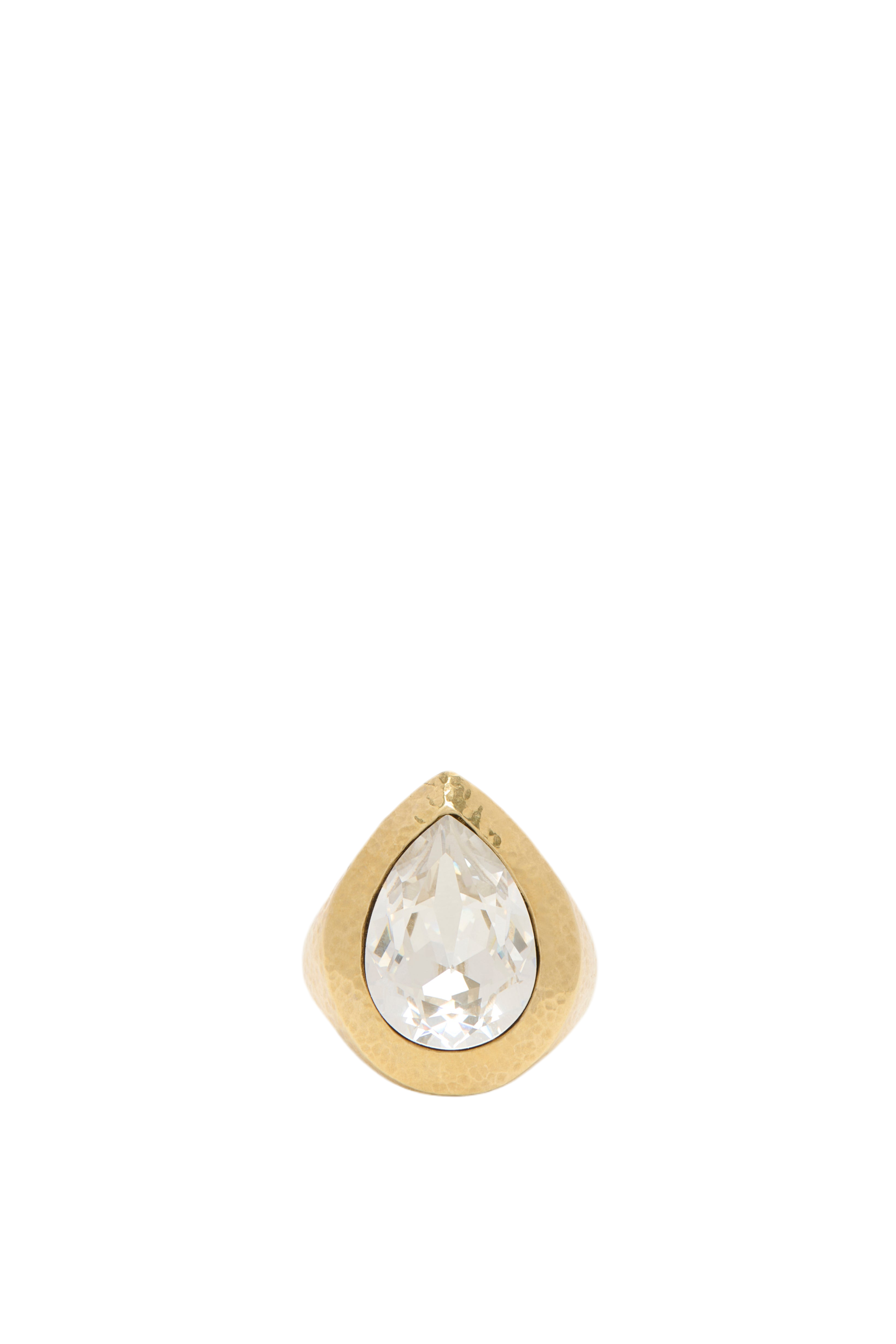 Eula Crystal Pear Signet Ring