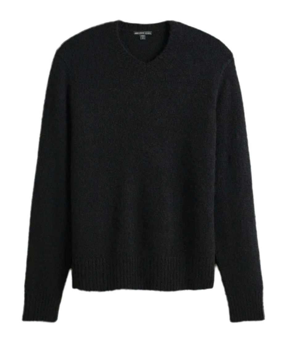 Textured Cashmere V-Neck