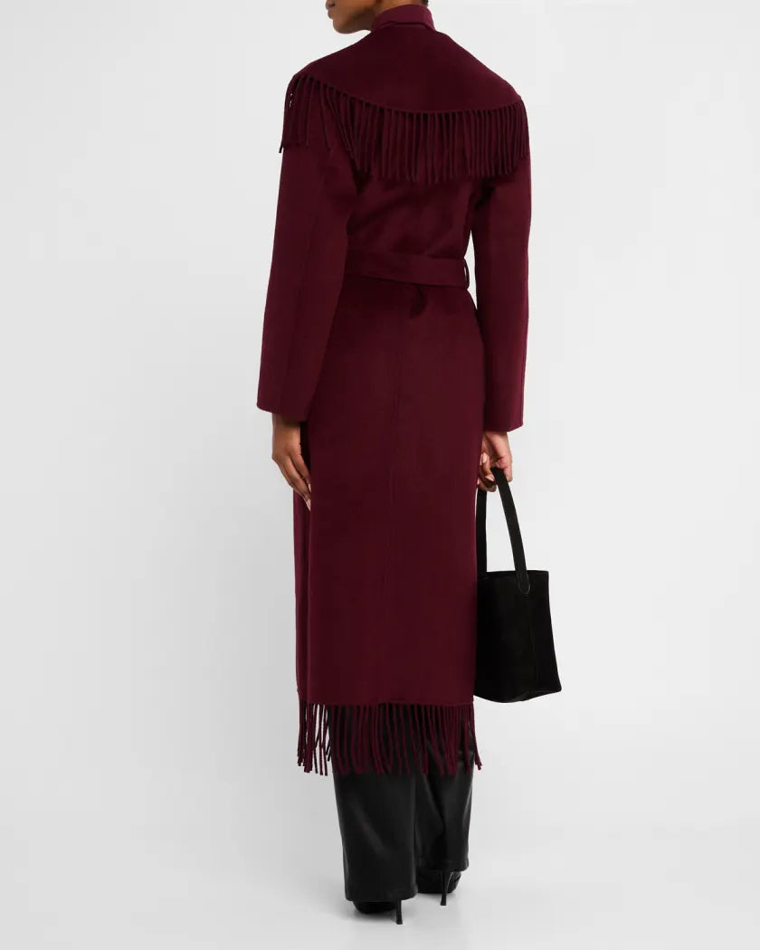 Carrie Wool Fringe Coat - M