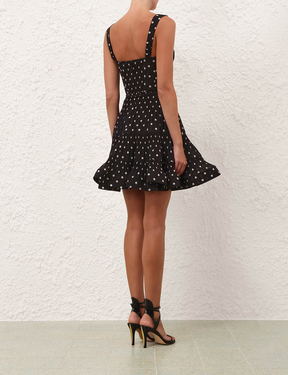 Pleated Draped Mini Dress