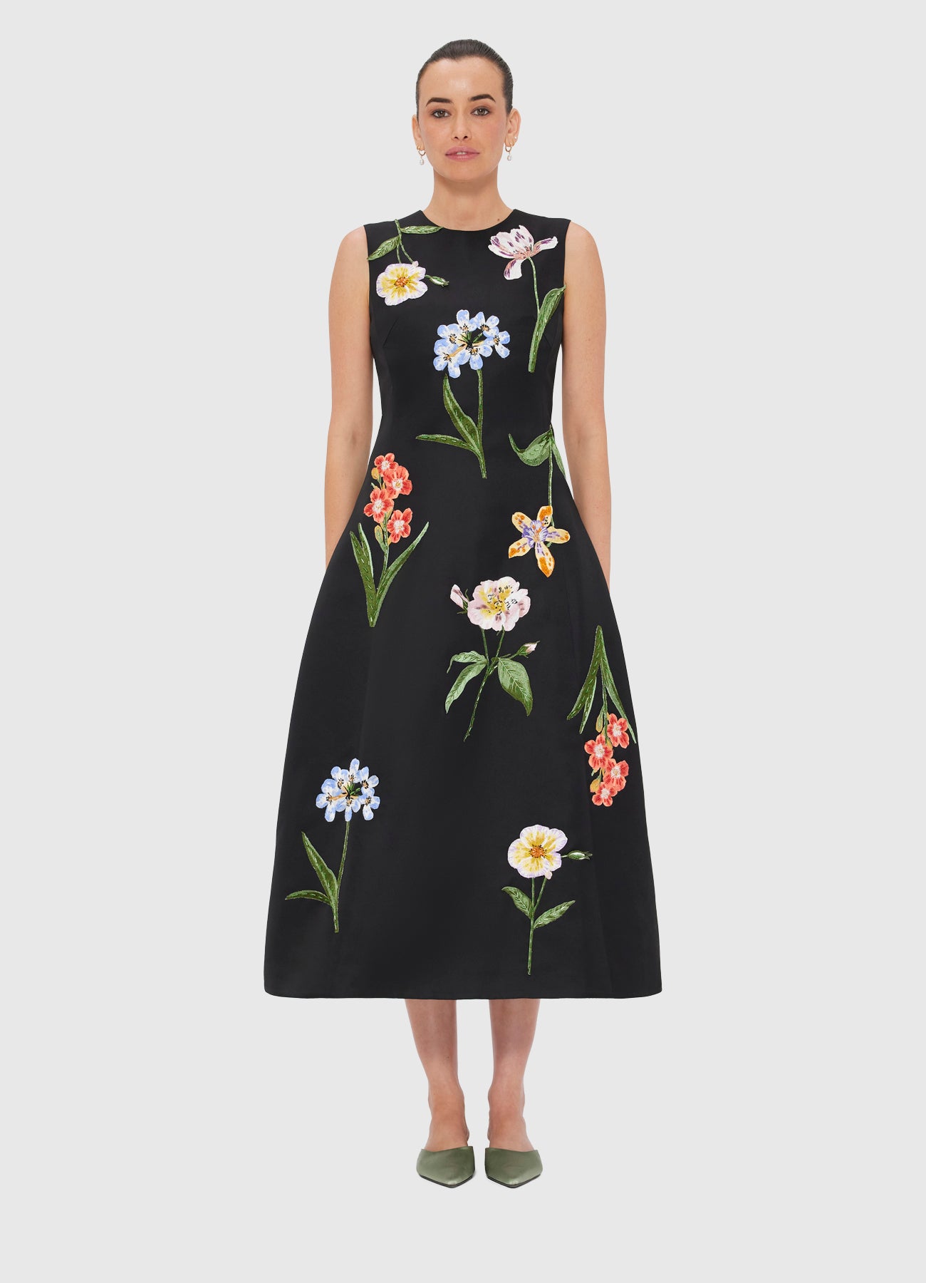 Cleo Embroidery Midi Dress