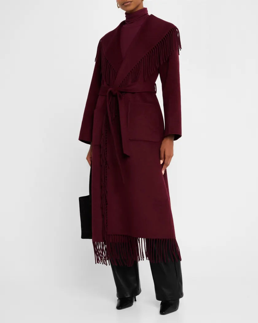 Carrie Wool Fringe Coat - M