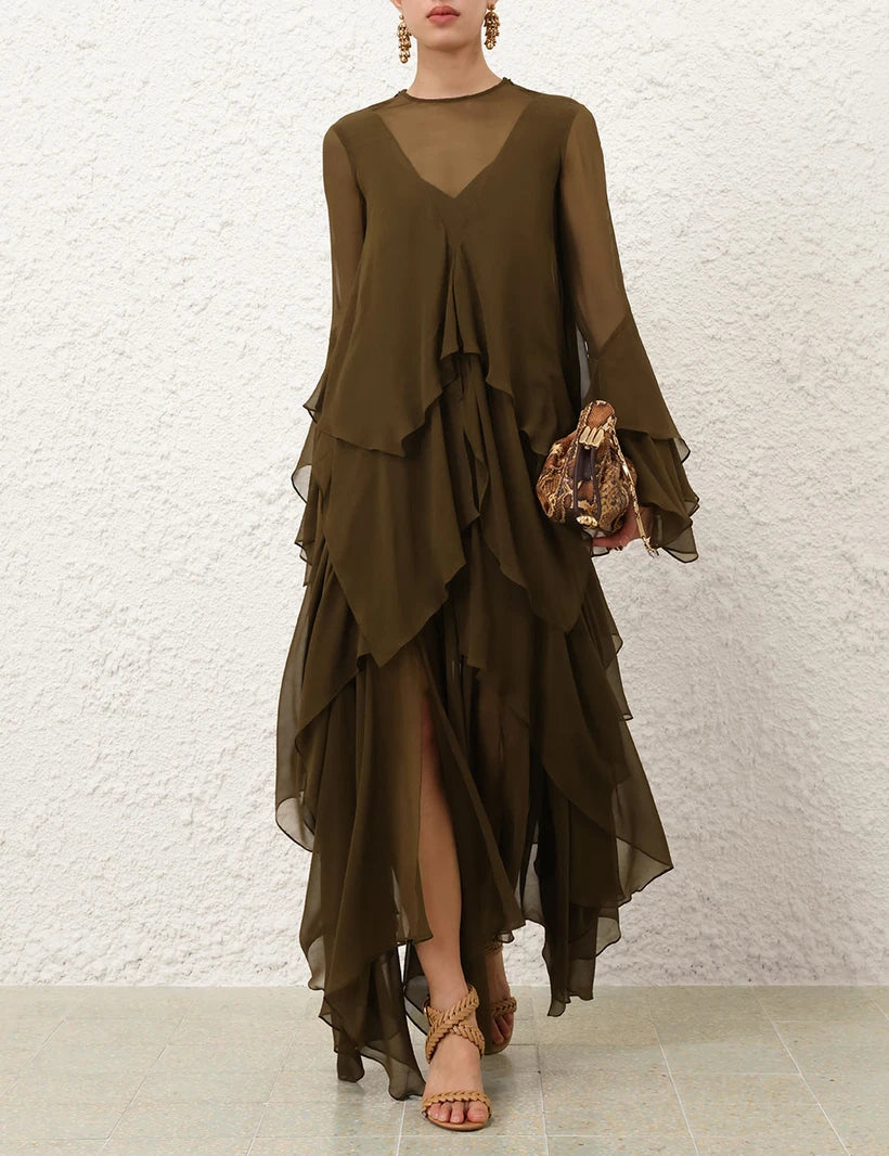 Memento Cascading Maxi Dress