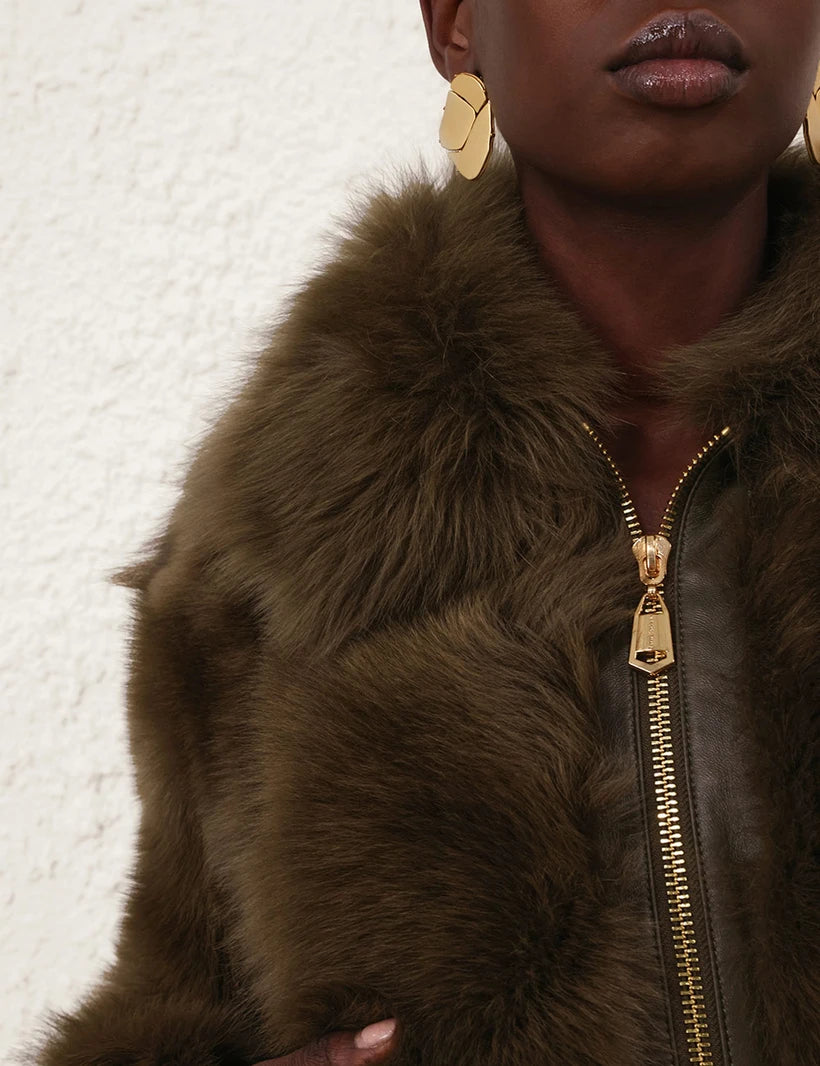 Hypnotic Shearling Bomber