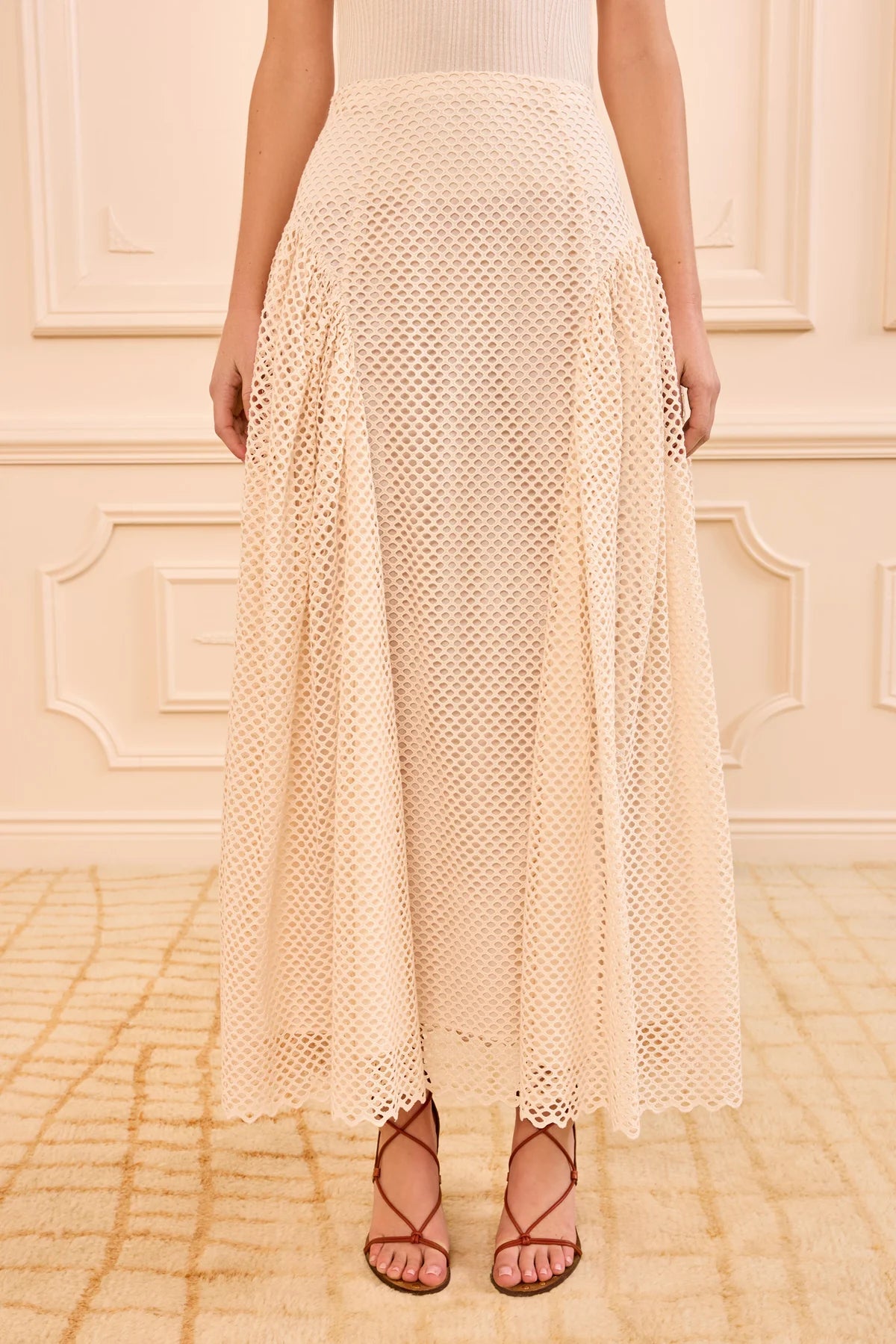 Faun Eyelet Cotton Skirt