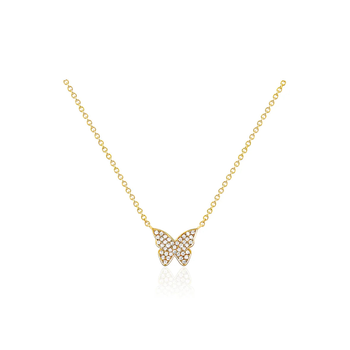 14ky Diamond Butterfly Necklace