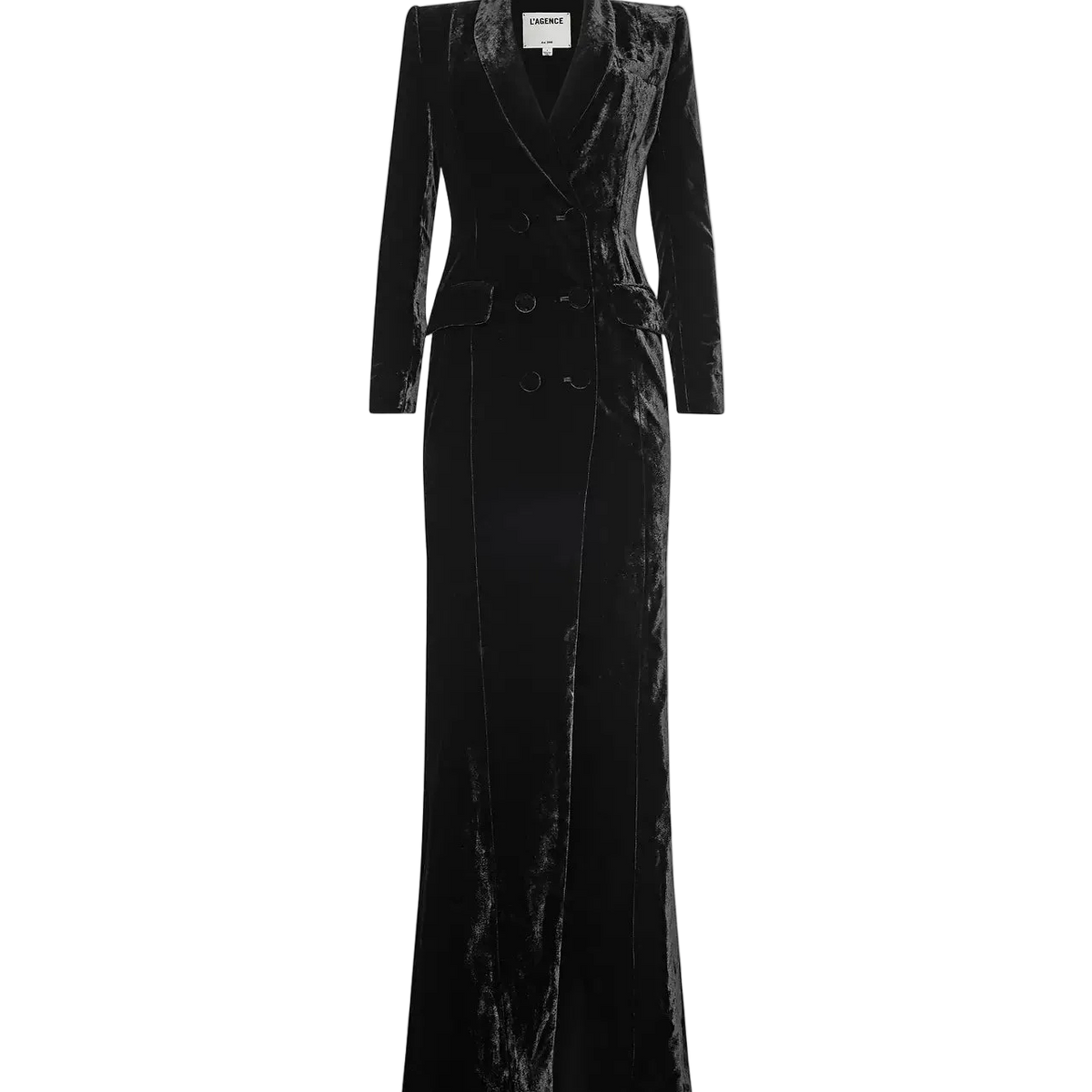 L'agence Women's Stormi Velvet Tux Dress - Black