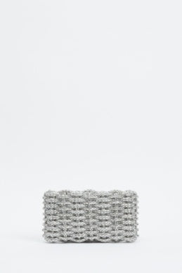 Morgan Rhinestone Weave Clutch