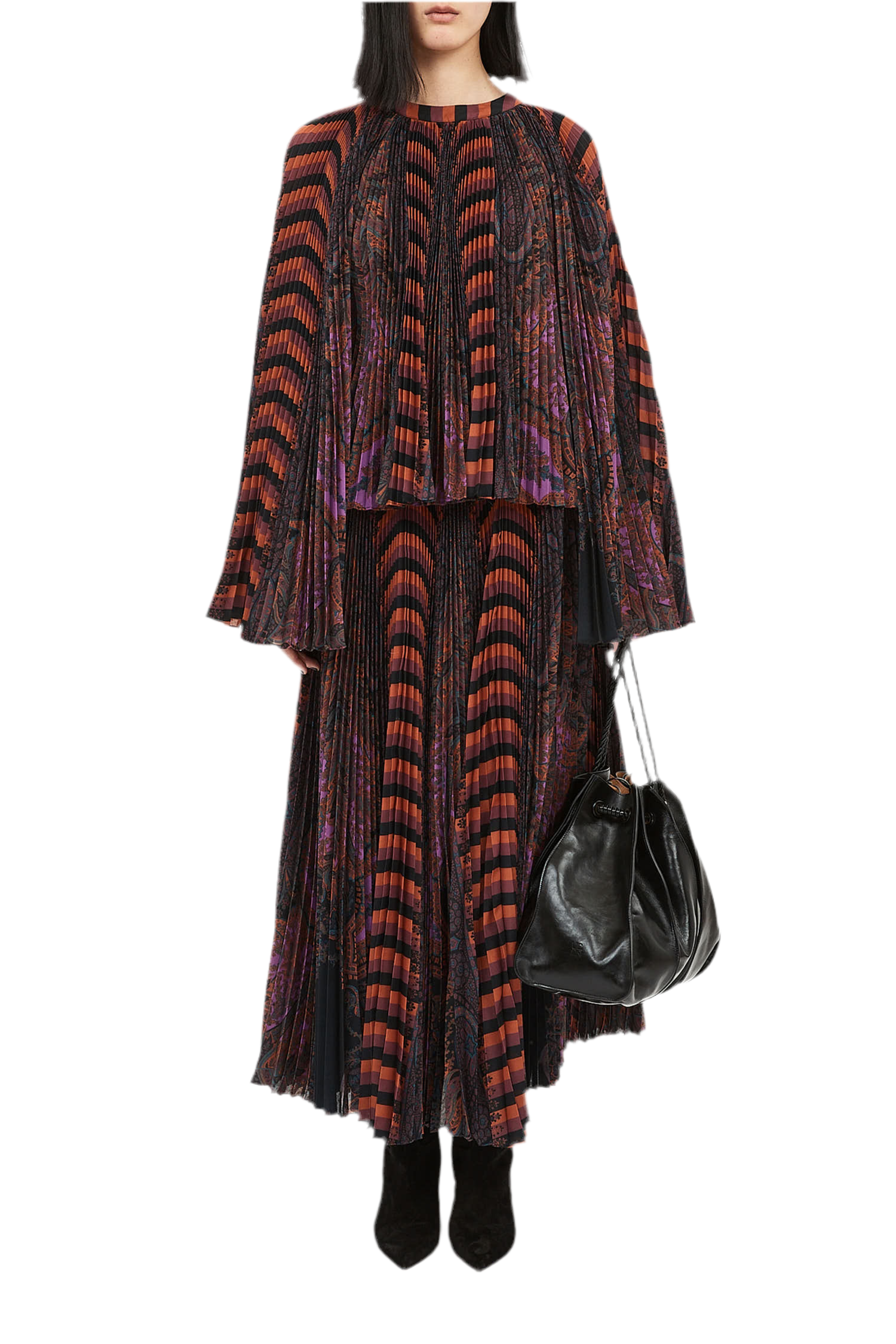 Shayna Pleated Midi Skirt