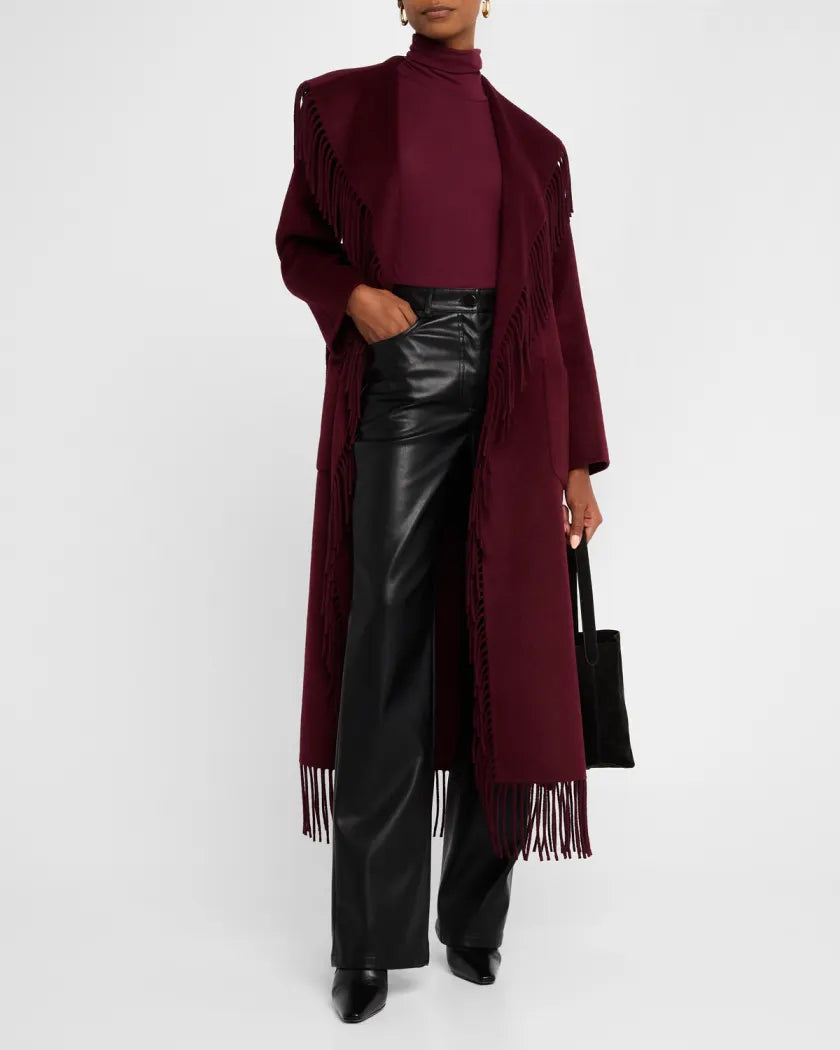 Carrie Wool Fringe Coat - M