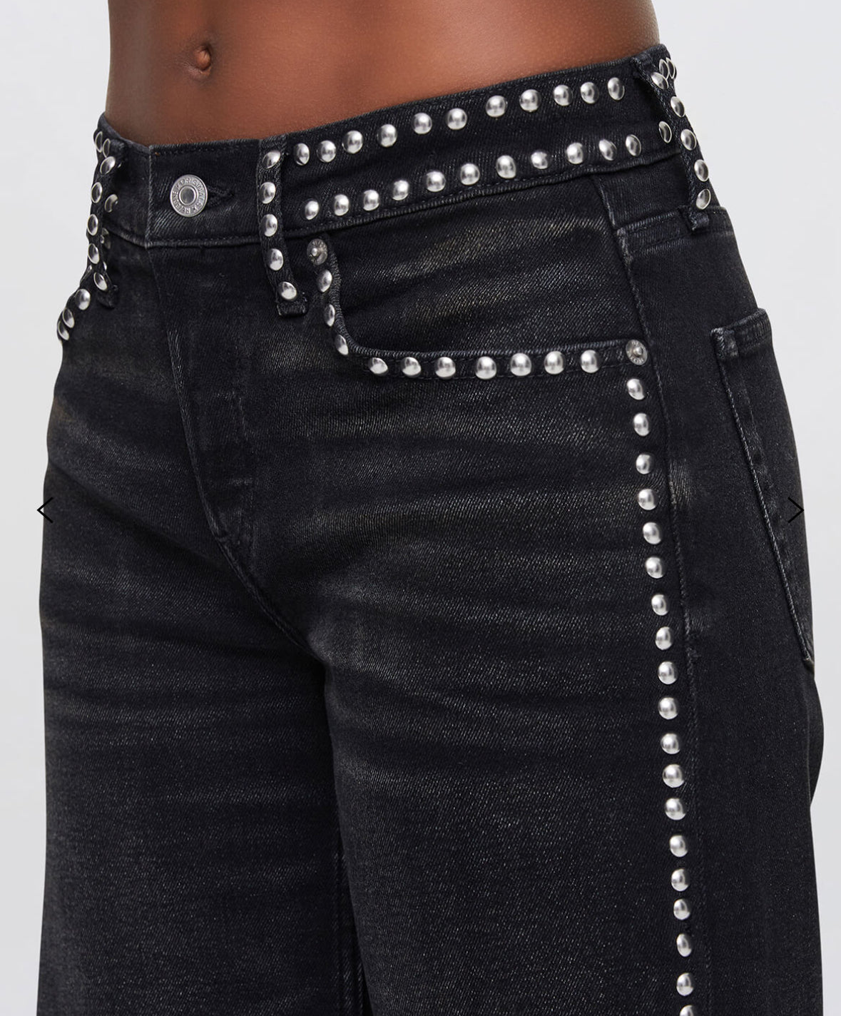 Studded Wide Leg Denim