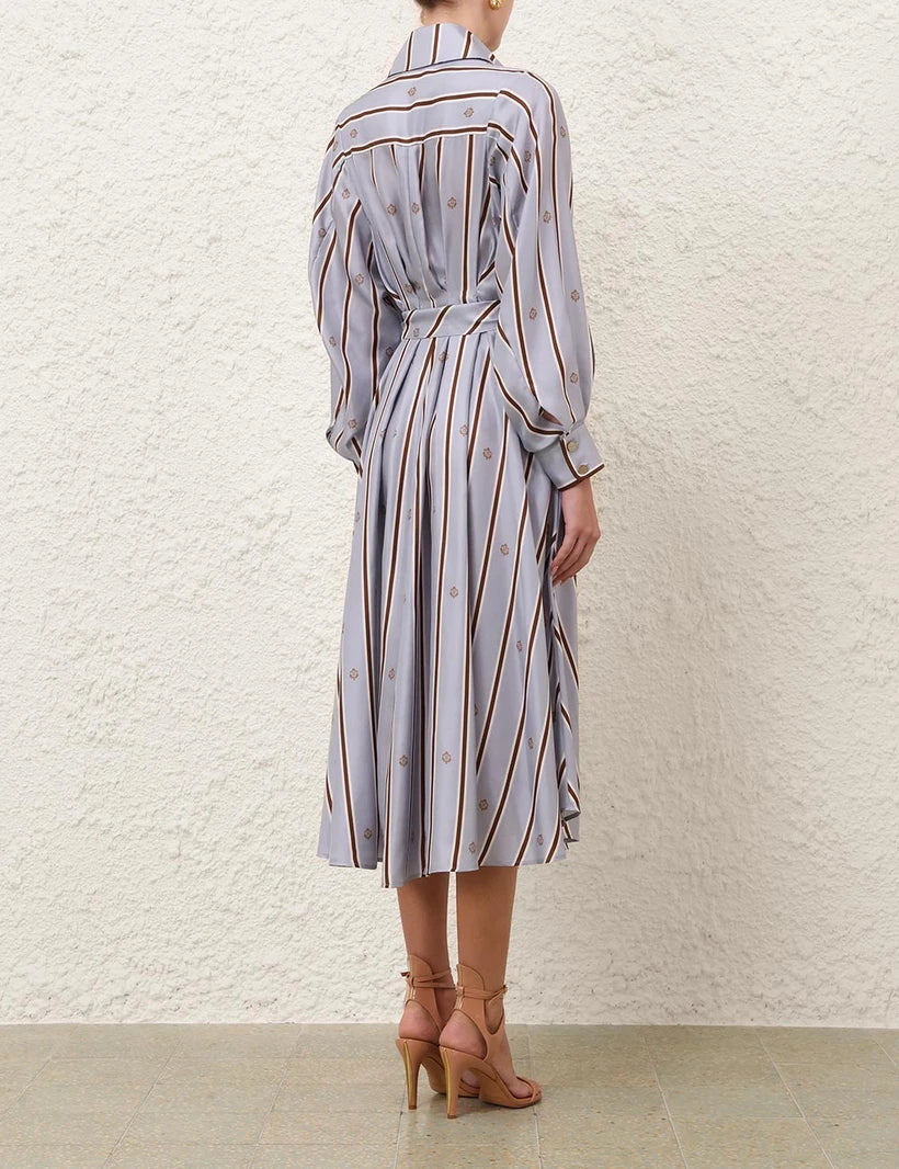 Emblem Tuck Midi Dress