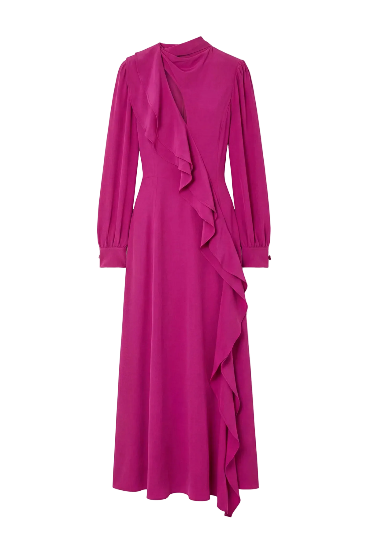Sabrina Long Sleeve Silk Dress