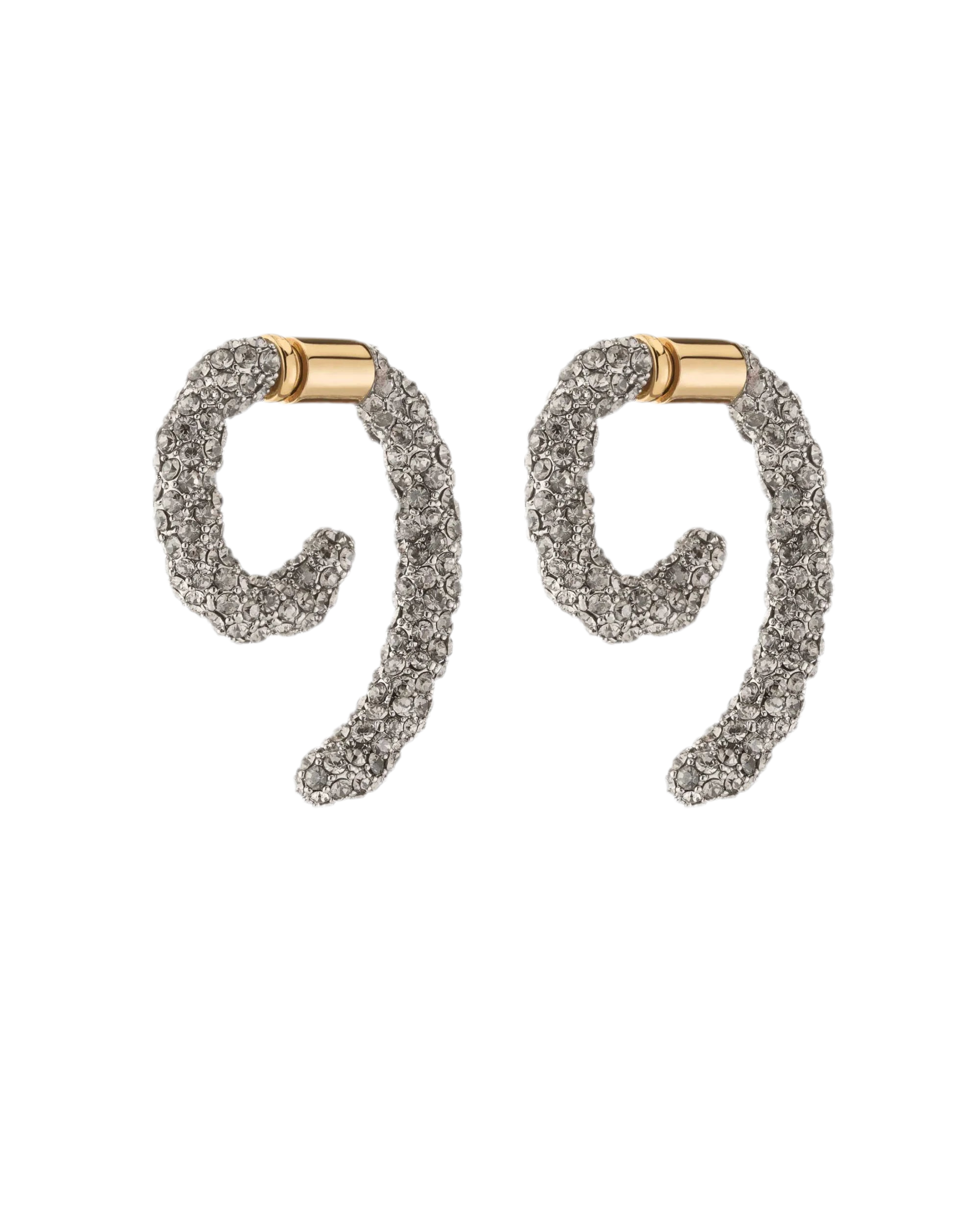 Luna Braided Pave Earrings
