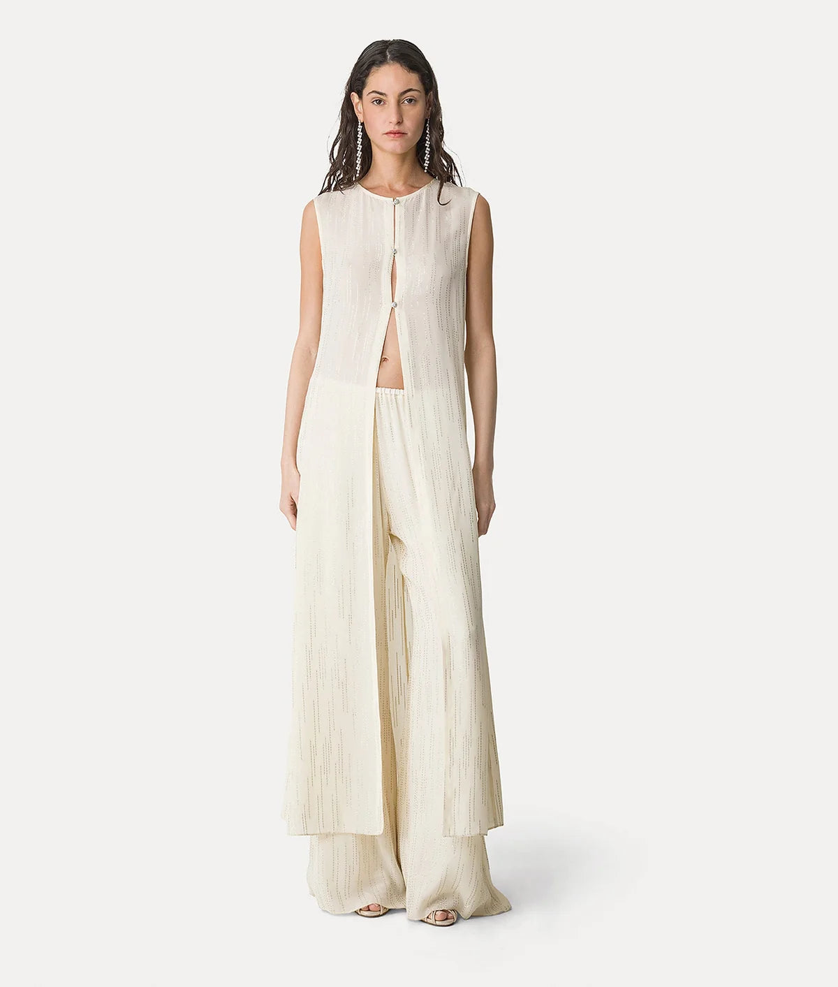 Les Fils D'argent" Jacquard Fil Coupe' Pants - 1