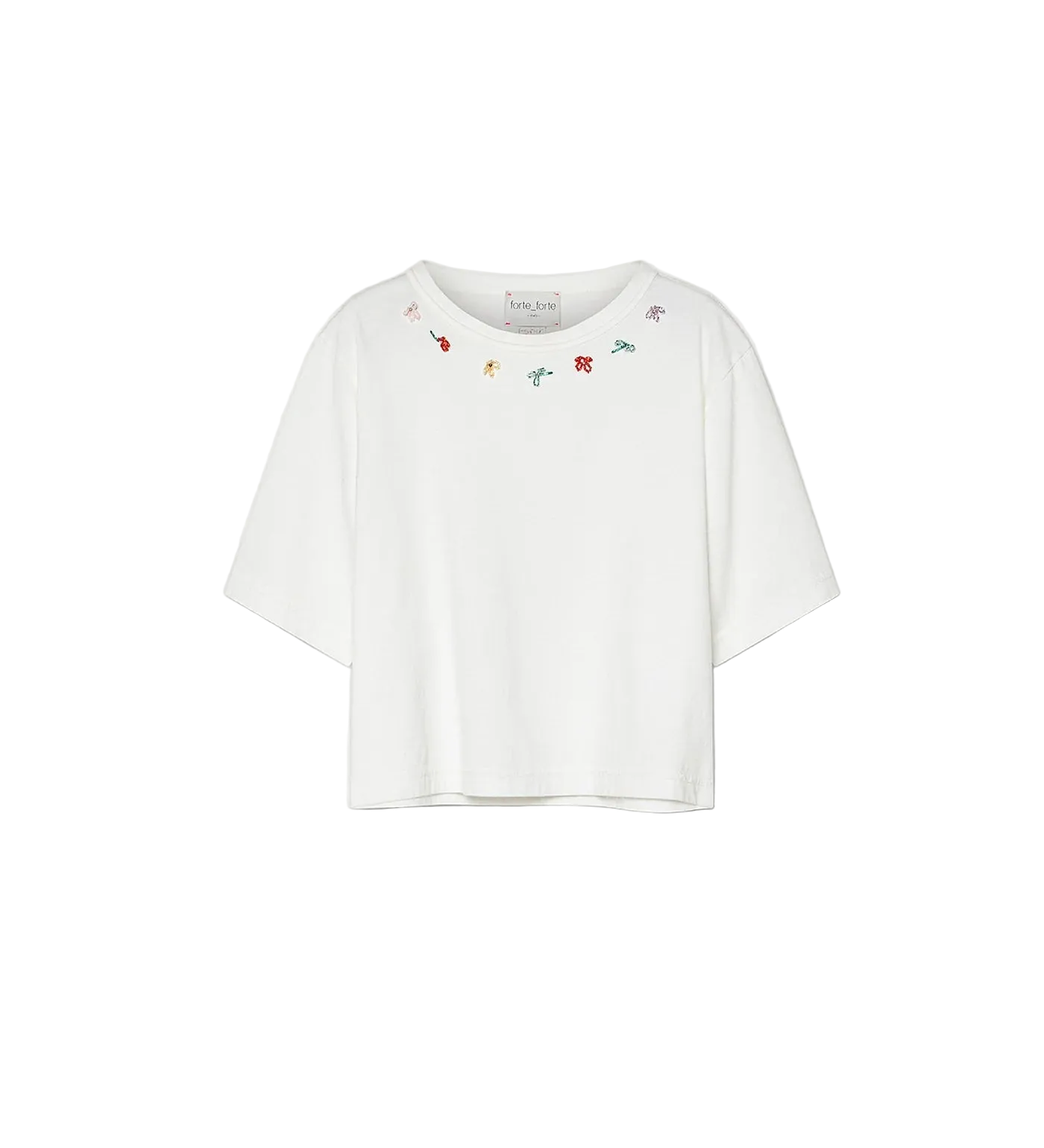 Petites Fleurs Embroidery T-shirt - FORTE FORTE 1
