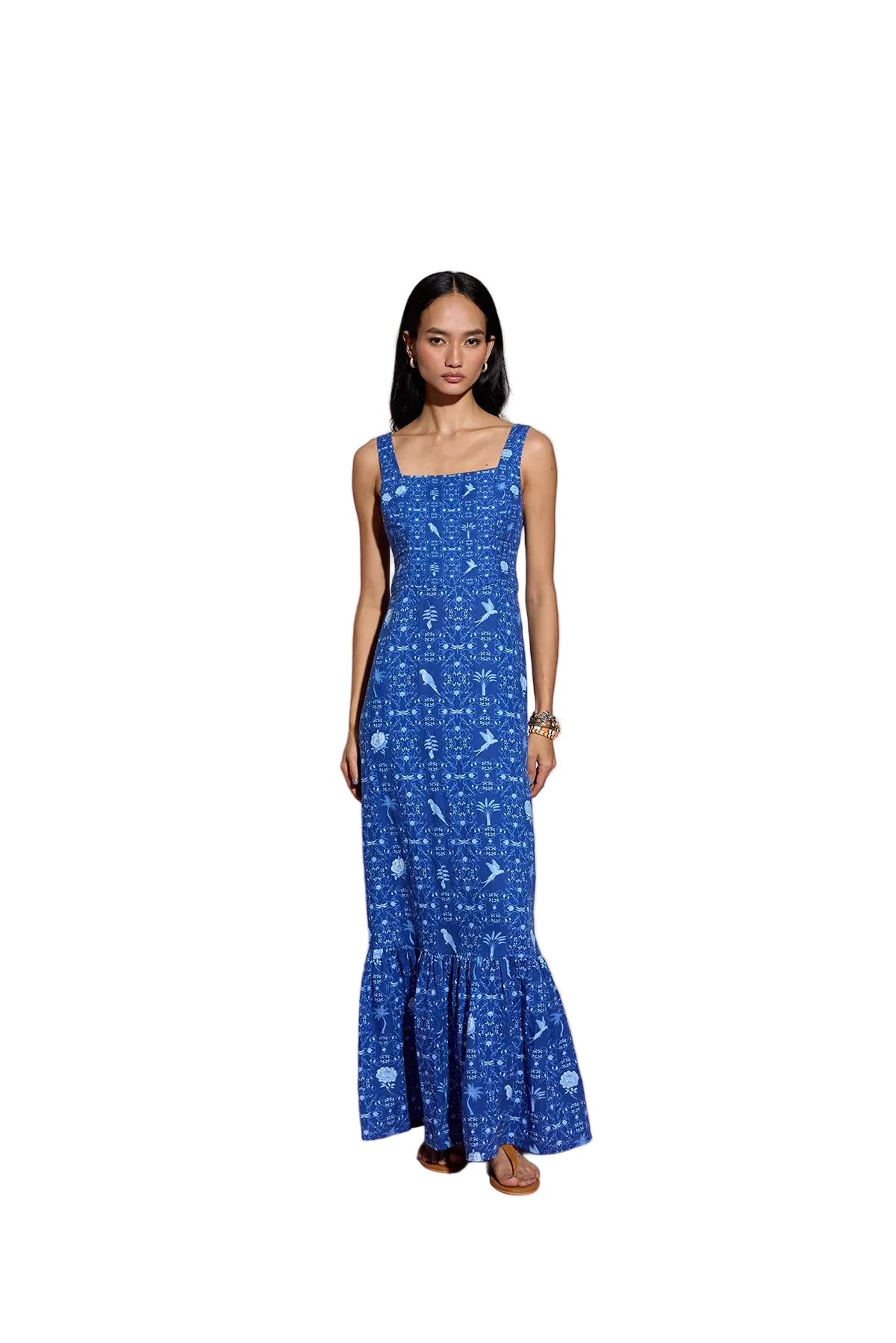 Tie-Back Midi Dress