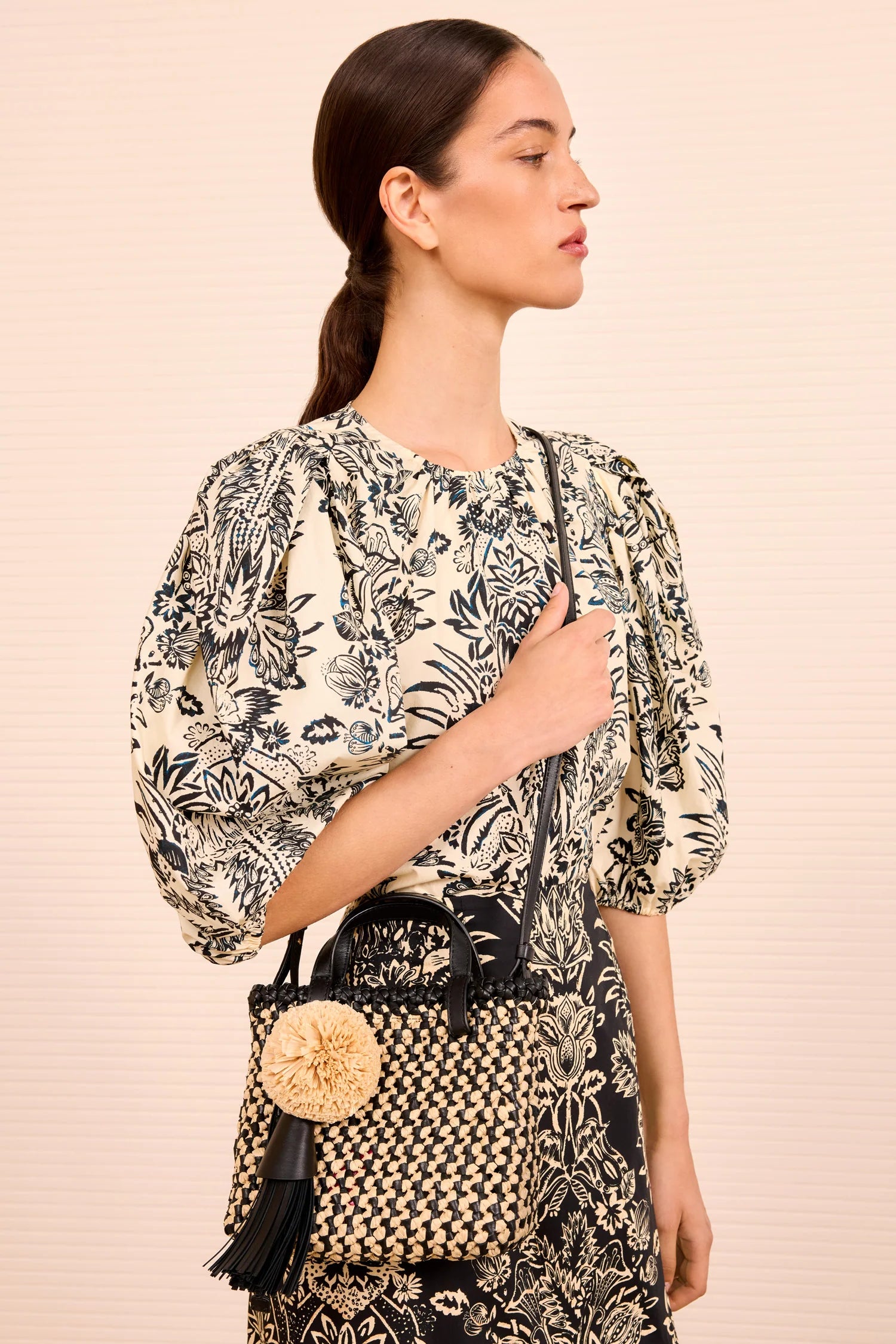 Raffia Mini Crossbody