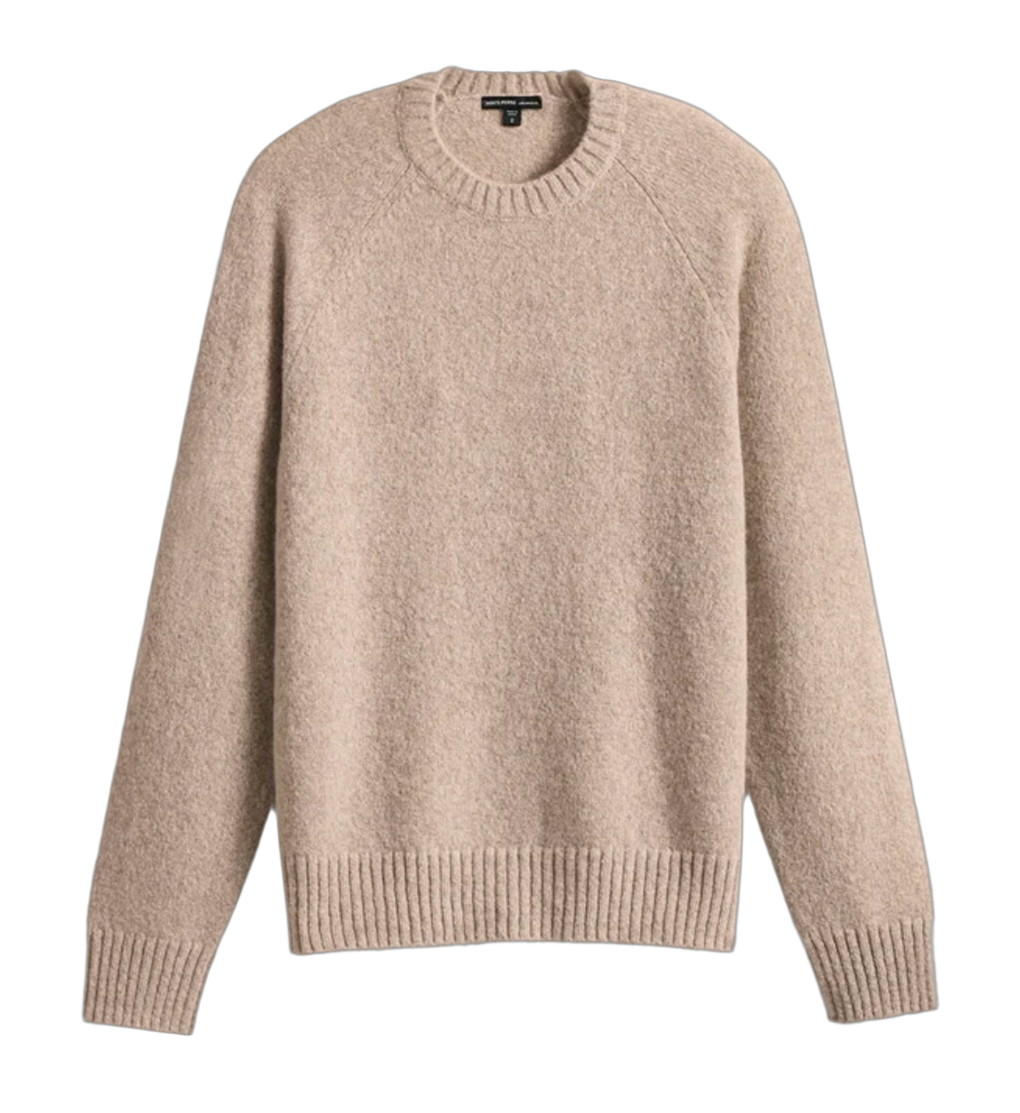 Texted Cashmere Crew Sweater