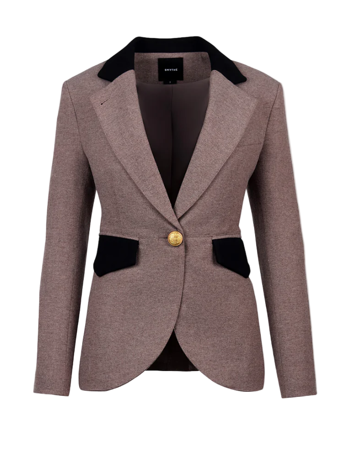 Blocked Seamed Blazer