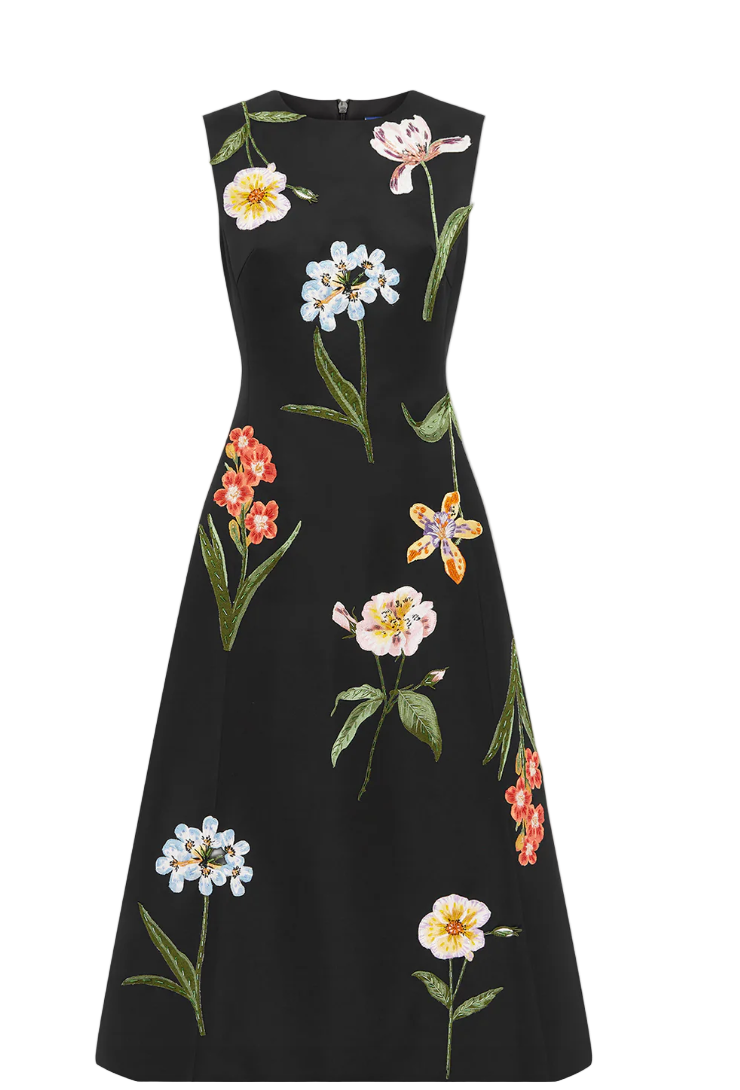 Cleo Embroidery Midi Dress